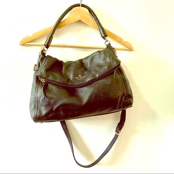 Kate Spade black leather boho bag - Picture 1 of 2